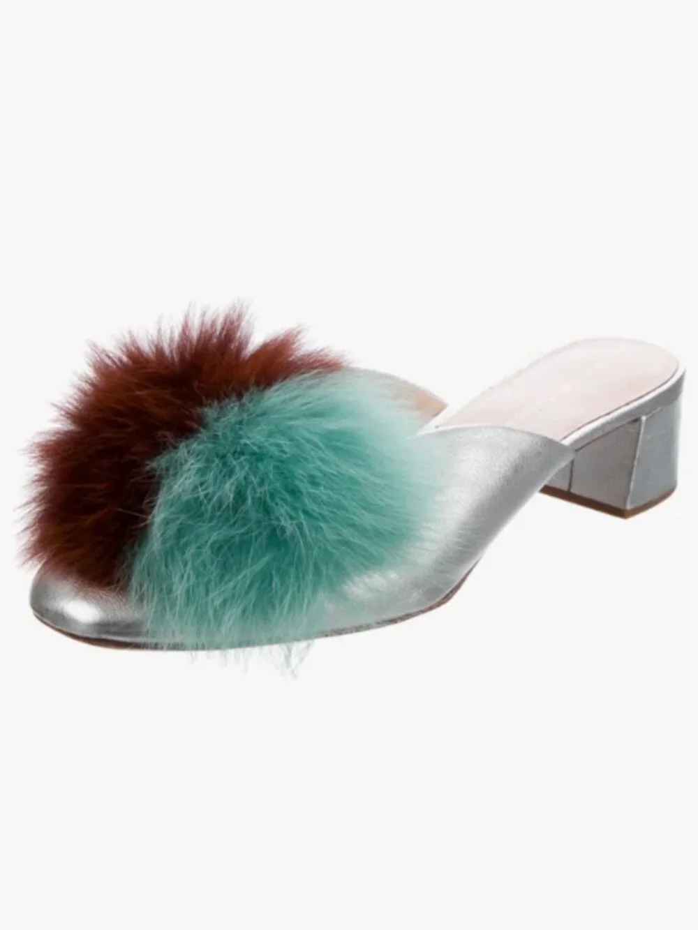Loeffler Randall Leather PomPom Mules - Picture 2 of 5